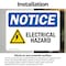 Signmission Electrical Hazard Sign, Vinyl Decal, 10in W x 7in L, 2PK OS-2PACK-NS-D-710-L-11651 - alternate 2